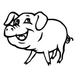 Página para colorir: Porco (animais) #3710 - Páginas para Colorir Imprimíveis Gratuitamente
