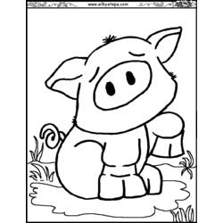 Página para colorir: Porco (animais) #3749 - Páginas para Colorir Imprimíveis Gratuitamente