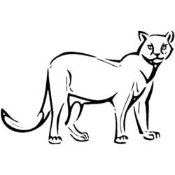 Página para colorir: Puma (animais) #4441 - Páginas para Colorir Imprimíveis Gratuitamente
