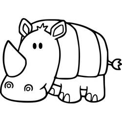 Desenho Rinoceronte (Animais) #206642 para imprimir e colorir