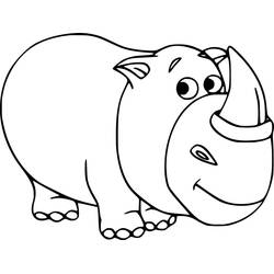 Desenho Rinoceronte (Animais) #206647 para imprimir e colorir