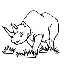 Desenho Rinoceronte (Animais) #206654 para imprimir e colorir
