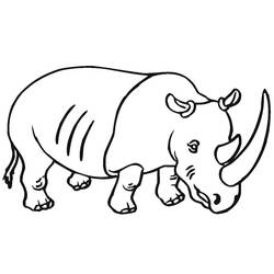 Desenho Rinoceronte (Animais) #206670 para imprimir e colorir