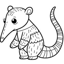 Desenhos para colorir: Tamanduá - Páginas para Colorir Imprimíveis Gratuitamente