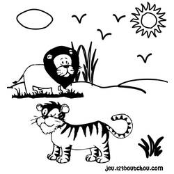 Página para colorir: Tigre (animais) #13689 - Páginas para Colorir Imprimíveis Gratuitamente