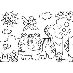 Página para colorir: Tigre (animais) #13745 - Páginas para Colorir Imprimíveis Gratuitamente