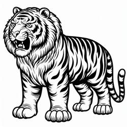 Desenho Tigre (Animais) #216765 para imprimir e colorir