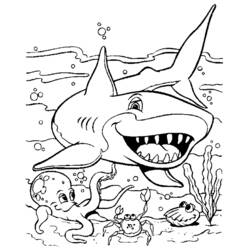 Página para colorir: Tubarão (animais) #14763 - Páginas para Colorir Imprimíveis Gratuitamente