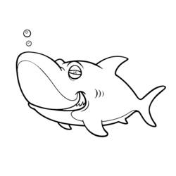 Página para colorir: Tubarão (animais) #14794 - Páginas para Colorir Imprimíveis Gratuitamente