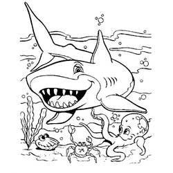 Página para colorir: Tubarão (animais) #14802 - Páginas para Colorir Imprimíveis Gratuitamente