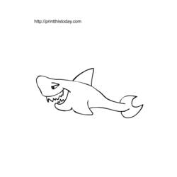 Página para colorir: Tubarão (animais) #14804 - Páginas para Colorir Imprimíveis Gratuitamente