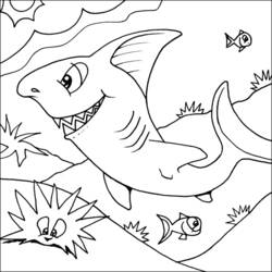 Página para colorir: Tubarão (animais) #14811 - Páginas para Colorir Imprimíveis Gratuitamente