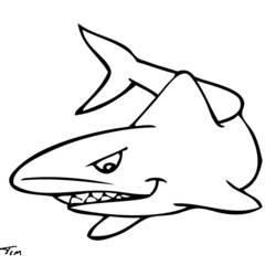 Página para colorir: Tubarão (animais) #14864 - Páginas para Colorir Imprimíveis Gratuitamente