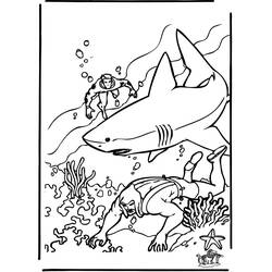 Página para colorir: Tubarão (animais) #14878 - Páginas para Colorir Imprimíveis Gratuitamente