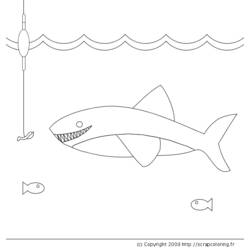 Página para colorir: Tubarão (animais) #14941 - Páginas para Colorir Imprimíveis Gratuitamente