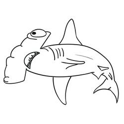Desenho grátis de Tubarão-martelo (Animais) #220994 para crianças e adultos