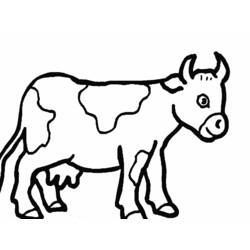 Página para colorir: Vaca (animais) #13187 - Páginas para Colorir Imprimíveis Gratuitamente