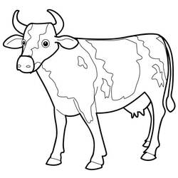 Página para colorir: Vaca (animais) #13190 - Páginas para Colorir Imprimíveis Gratuitamente