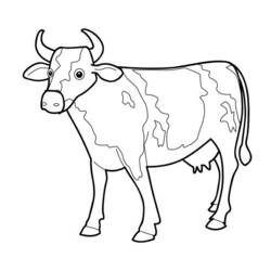 Página para colorir: Vaca (animais) #13197 - Páginas para Colorir Imprimíveis Gratuitamente