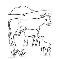 Página para colorir: Vaca (animais) #13207 - Páginas para Colorir Imprimíveis Gratuitamente