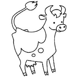 Página para colorir: Vaca (animais) #13213 - Páginas para Colorir Imprimíveis Gratuitamente