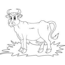 Página para colorir: Vaca (animais) #13239 - Páginas para Colorir Imprimíveis Gratuitamente
