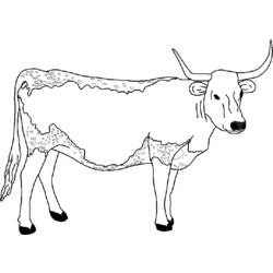 Página para colorir: Vaca (animais) #13244 - Páginas para Colorir Imprimíveis Gratuitamente