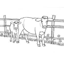 Página para colorir: Vaca (animais) #13292 - Páginas para Colorir Imprimíveis Gratuitamente