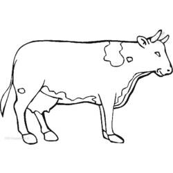 Página para colorir: Vaca (animais) #13319 - Páginas para Colorir Imprimíveis Gratuitamente