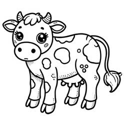 Desenho Vaca (Animais) #217654 para imprimir e colorir
