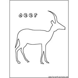 Página para colorir: veado (animais) #2673 - Páginas para Colorir Imprimíveis Gratuitamente