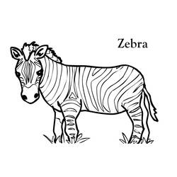 Página para colorir: Zebra (animais) #12938 - Páginas para Colorir Imprimíveis Gratuitamente