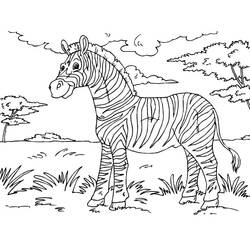 Página para colorir: Zebra (animais) #12943 - Páginas para Colorir Imprimíveis Gratuitamente