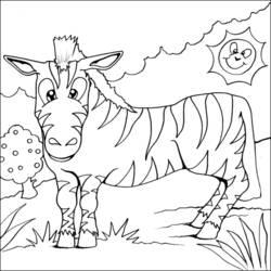 Página para colorir: Zebra (animais) #13005 - Páginas para Colorir Imprimíveis Gratuitamente