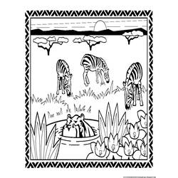 Página para colorir: Zebra (animais) #13069 - Páginas para Colorir Imprimíveis Gratuitamente