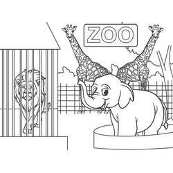 Página para colorir: Zoológico (Animais) #201719 - Páginas para Colorir Imprimíveis Gratuitamente