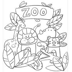 Página para colorir: Zoológico (Animais) #201720 - Páginas para Colorir Imprimíveis Gratuitamente