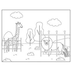 Página para colorir: Zoológico (Animais) #201756 - Páginas para Colorir Imprimíveis Gratuitamente