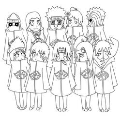 Desenhos para colorir: Akatsuki - Páginas para Colorir Imprimíveis Gratuitamente