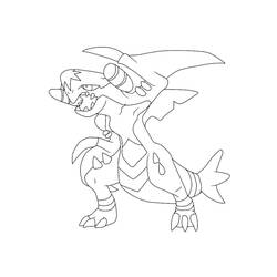 Desenhos para colorir: Garchomp - Páginas para Colorir Imprimíveis Gratuitamente