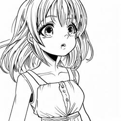 Desenhos para colorir: Garota Manga - Páginas para Colorir Imprimíveis Gratuitamente