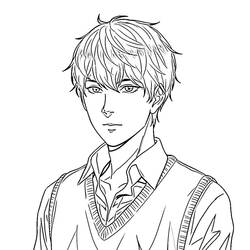 Desenhos para colorir: Garoto Manga - Páginas para Colorir Imprimíveis Gratuitamente