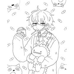 Desenhos para colorir: Garoto Manga - Páginas para Colorir Imprimíveis Gratuitamente