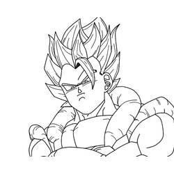 Desenhos para colorir: Gogeta de Dragon Ball Z - Páginas para Colorir Imprimíveis Gratuitamente