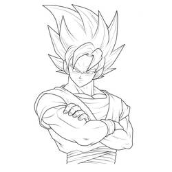 Página para colorir: Goku (Anime e Mangá) #201361 - Páginas para Colorir Imprimíveis Gratuitamente