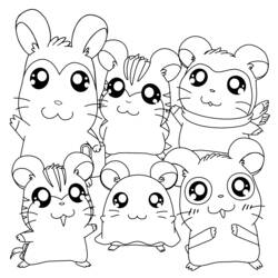 Página para colorir: Hamtaro (Anime e Mangá) #40149 - Páginas para Colorir Imprimíveis Gratuitamente