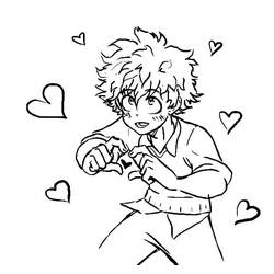 Desenhos para colorir: Izuku Midoriya - Páginas para Colorir Imprimíveis Gratuitamente