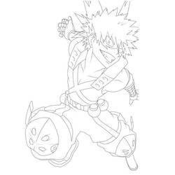 Página para colorir: Katsuki Bakugo (Anime e Mangá) #217093 - Páginas para Colorir Imprimíveis Gratuitamente