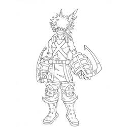 Página para colorir: Katsuki Bakugo (Anime e Mangá) #217105 - Páginas para Colorir Imprimíveis Gratuitamente