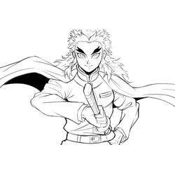 Página para colorir: Kyojuro Rengoku (Anime e Mangá) #220436 - Páginas para Colorir Imprimíveis Gratuitamente